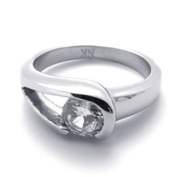 Anel De Diamante E Titânio