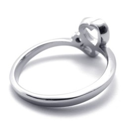Anel De Titânio Feminino Com Diamante