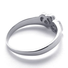 Anel De Titânio Feminino Com Diamante