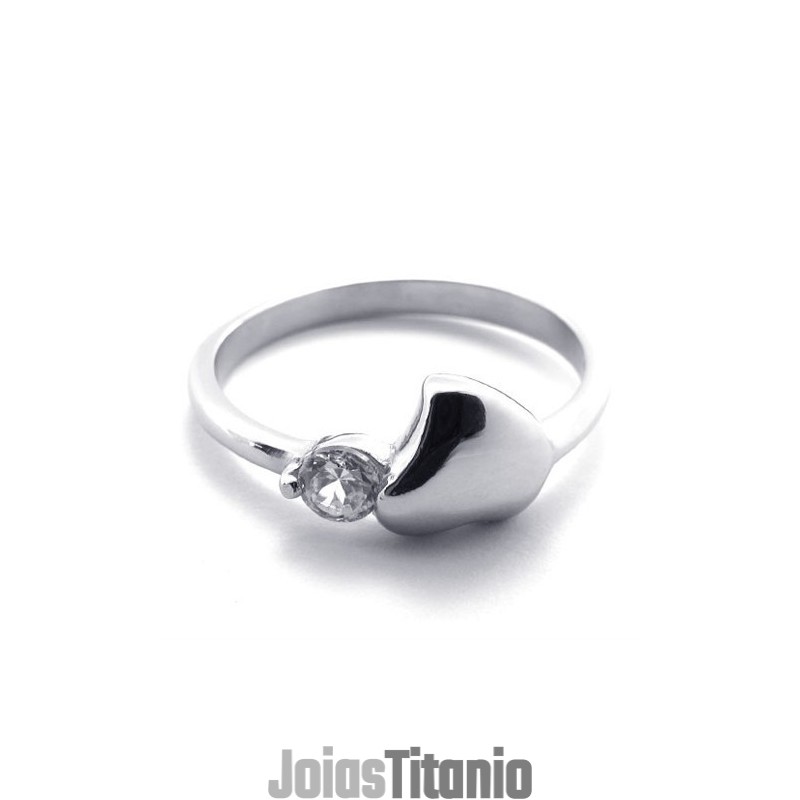 Anel De Titânio Com Diamante Para Mulheres Anel De Titânio Com Diamante Para Mulheres
