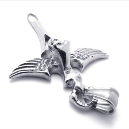 Pingente De Titânio Com Caveira Em Cruz