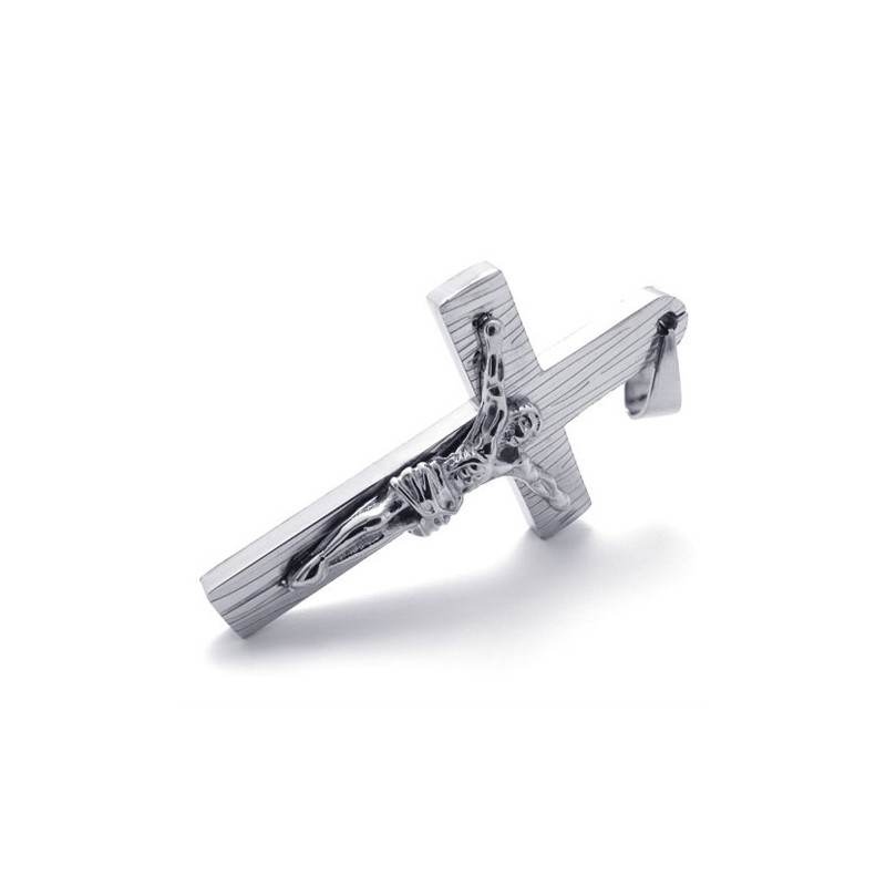 Pingente De Cruz De Titânio Jesus