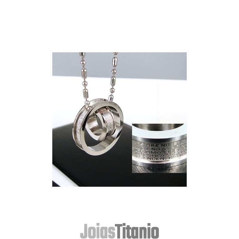 Colar Com Pingente Bíblico Em Titânio Puro Com Cruz De Argola Man 2 Colar Com Pingente Bíblico Em Titânio Puro Com Cruz De Argola Man 2