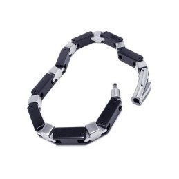 Pulseira De Corrente De Titânio Puro De Prata Para Meninos