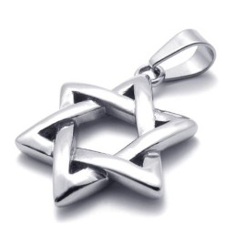 Pingente De Titânio Com Hexagrama Da Sorte