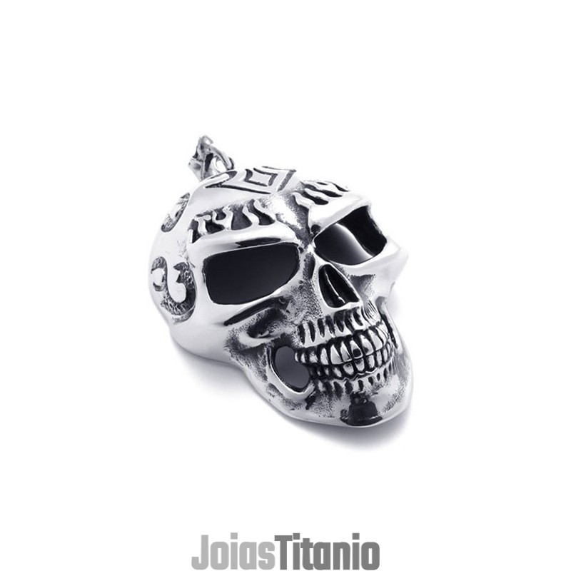 Pingente De Titânio Com Máscara De Caveira Pingente De Titânio Com Máscara De Caveira