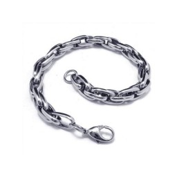 Pulseira De Corrente De Titânio Puro Com Pingente De Prata Para Meninos