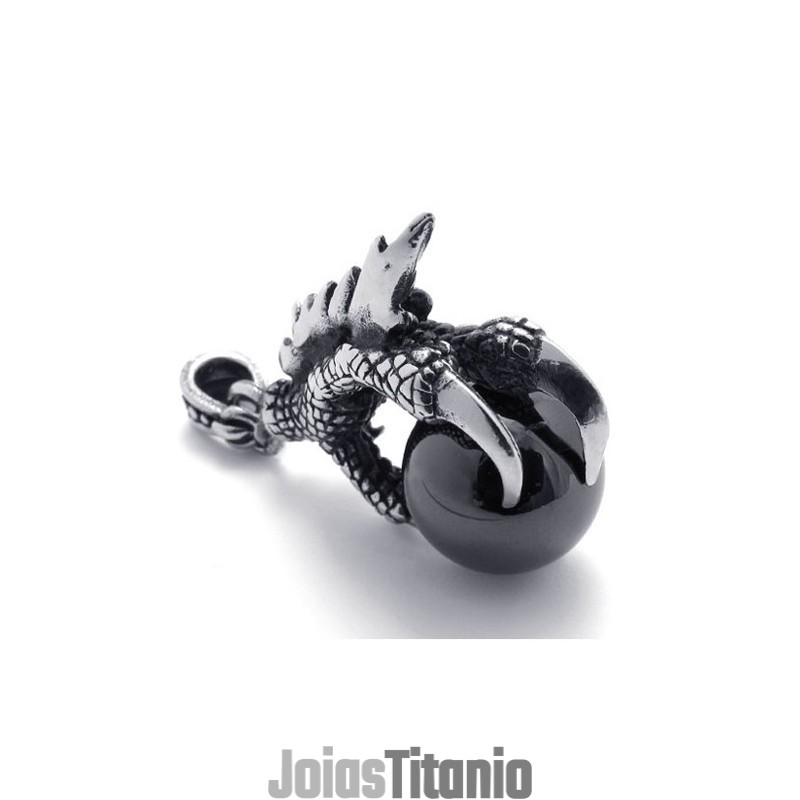 Pingente De Titânio Com Gema De Garra Pingente De Titânio Com Gema De Garra