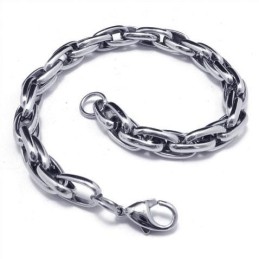 Pulseira De Corrente De Titânio Puro Com Pingente De Prata Para Meninos