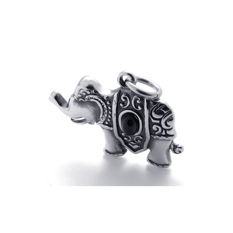 Pingente De Elefante De Titânio