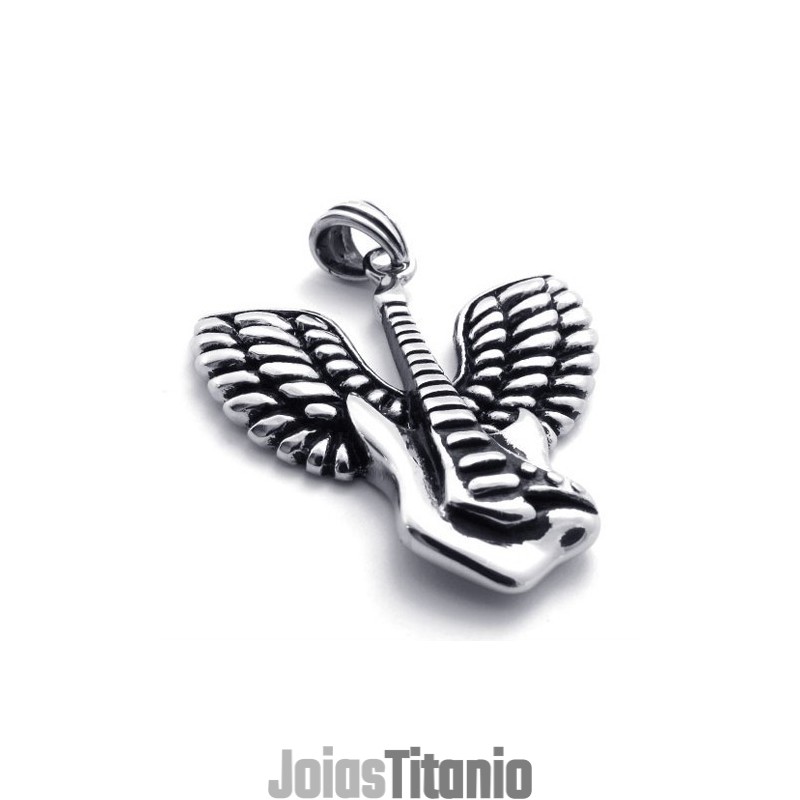 Pingente De Guitarra De Titânio Wings Pingente De Guitarra De Titânio Wings