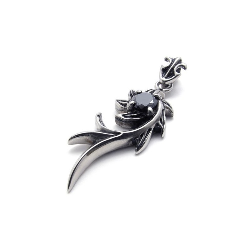 Pingente De Titânio Sereia Com Diamante Negro Pingente De Titânio Sereia Com Diamante Negro