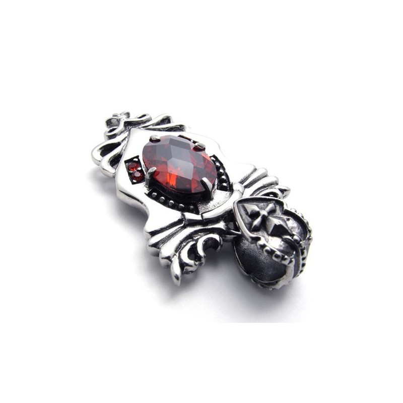 Pingente De Titânio Com Diamante Vermelho Pingente De Titânio Com Diamante Vermelho