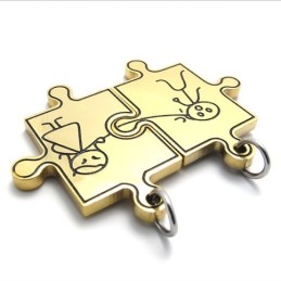 Pingente De Titânio Gold Lovers
