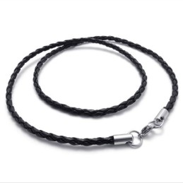 Colar De Titânio Preto De 20 Polegadas