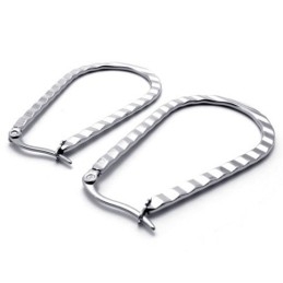 Brincos De Titânio Em Forma De Gota Em U