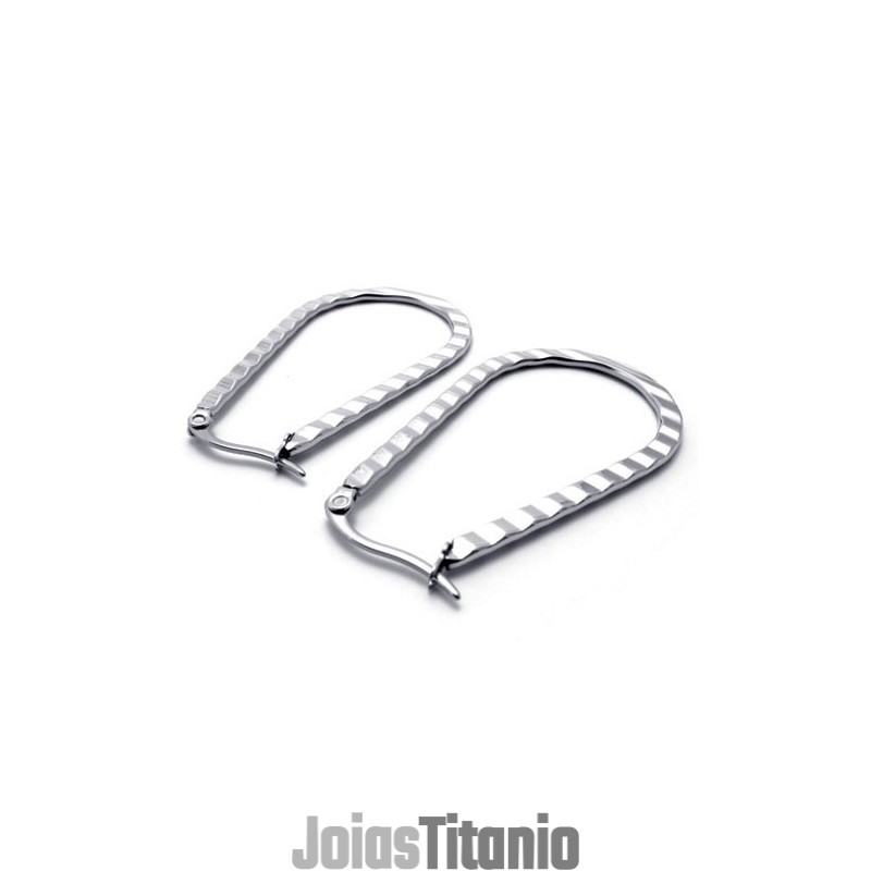 Brincos De Titânio Em Forma De Gota Em U Brincos De Titânio Em Forma De Gota Em U