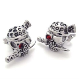 Brincos De Titânio Com Caveira