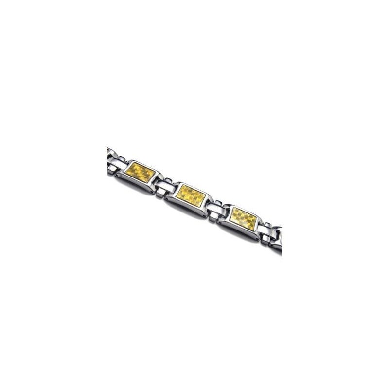 Pulseira Magnética Masculina De Titânio Puro Dourado E Prateado Pulseira Magnética Masculina De Titânio Puro Dourado E Prateado