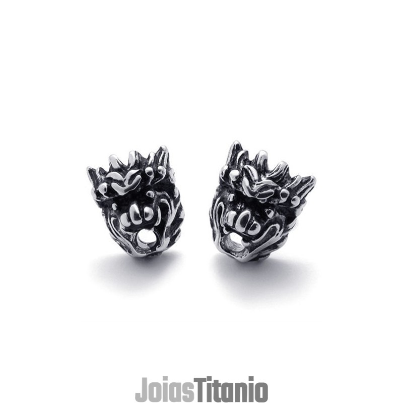 Brincos De Titânio Com Cabeça De Leão