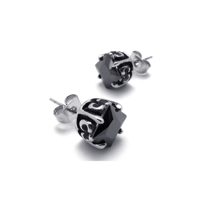 Brincos De Diamante E Titânio Brincos De Diamante E Titânio