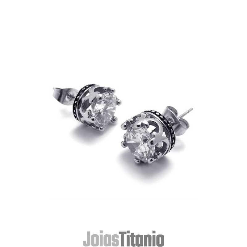Brincos De Diamante E Titânio Brincos De Diamante E Titânio