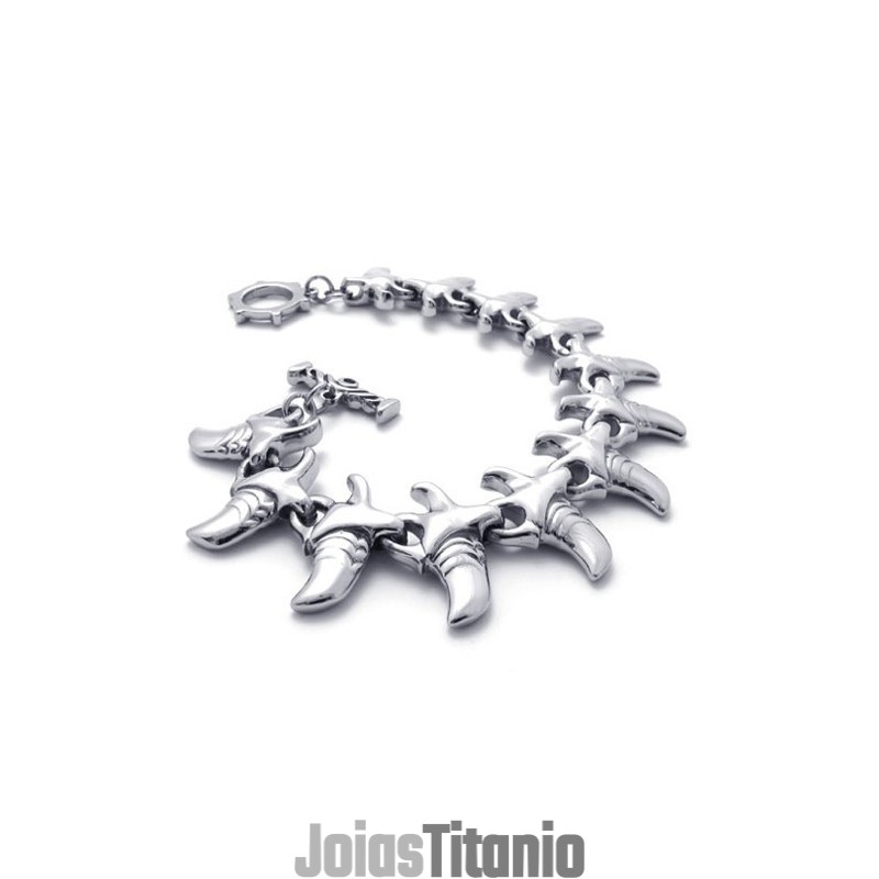 Pulseira De Titânio Com Chifre De 8,7 Polegadas Pulseira De Titânio Com Chifre De 8,7 Polegadas