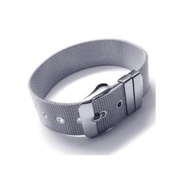 Pulseira Masculina De Prata E Titânio Puro Com Pingente