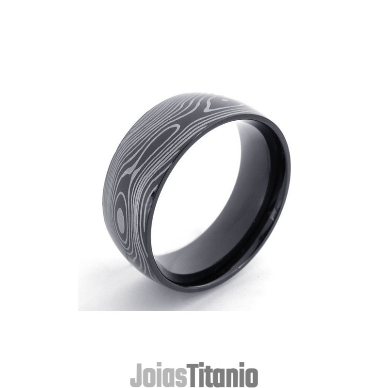 Anel De Titânio Preto