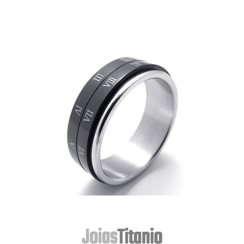 Anel De Titânio Preto