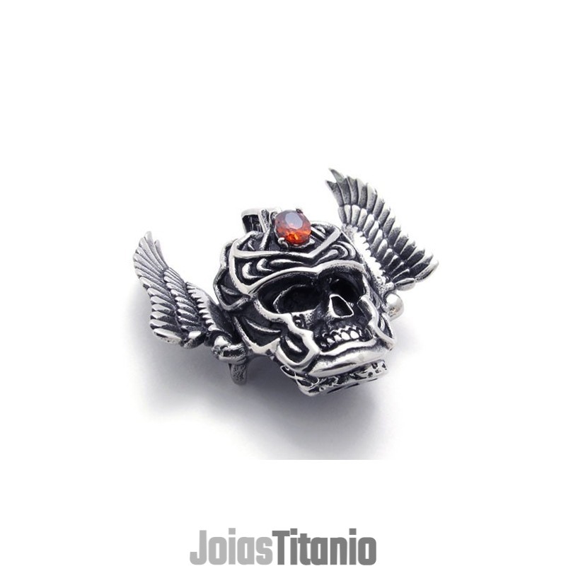 Pingente De Titânio Com Zircônia Vermelha Pingente De Titânio Com Zircônia Vermelha