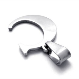 Pingente De Titânio Com Letra "C"