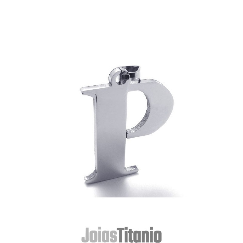 Pingente De Titânio Para Letra "P" Pingente De Titânio Para Letra "P"