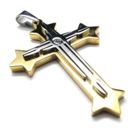 Colar Com Pingente De Cruz De Titânio Puro Masculino