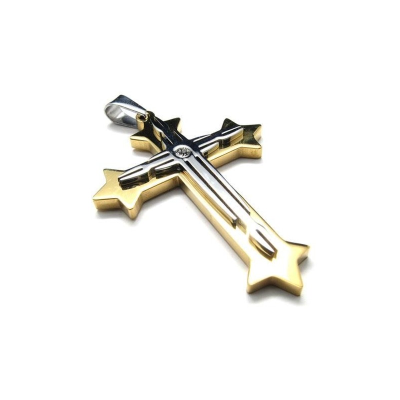 Colar Com Pingente De Cruz De Titânio Puro Masculino Colar Com Pingente De Cruz De Titânio Puro Masculino