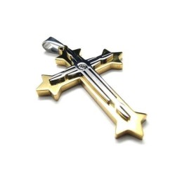 Colar Com Pingente De Cruz De Titânio Puro Masculino