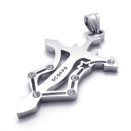 Pingente De Escorpião De Titânio Com Strass