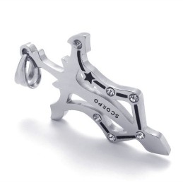 Pingente De Escorpião De Titânio Com Strass