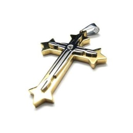 Colar Com Pingente De Cruz De Titânio Puro Masculino