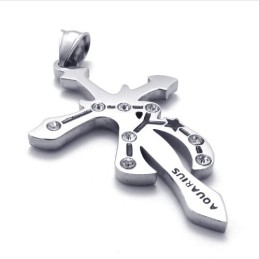 Pingente De Strass De Titânio Aquarius