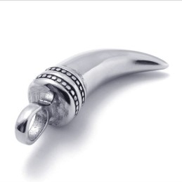 Pingente De Titânio Com Chifre De Boi