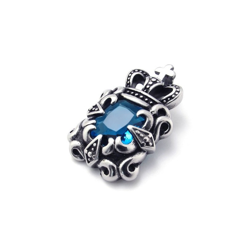 Pingente De Titânio Com Zircônia Azul Pingente De Titânio Com Zircônia Azul