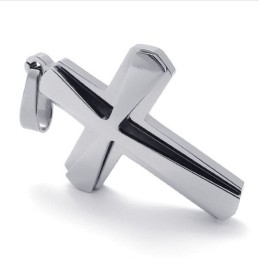 Pingente De Cruz De Titânio Com Sobreposição