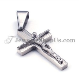 Pingente De Cruz De Jesus Em Titânio Para Mulheres