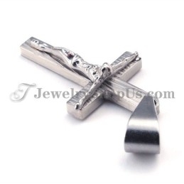 Pingente De Cruz De Jesus Em Titânio Para Mulheres