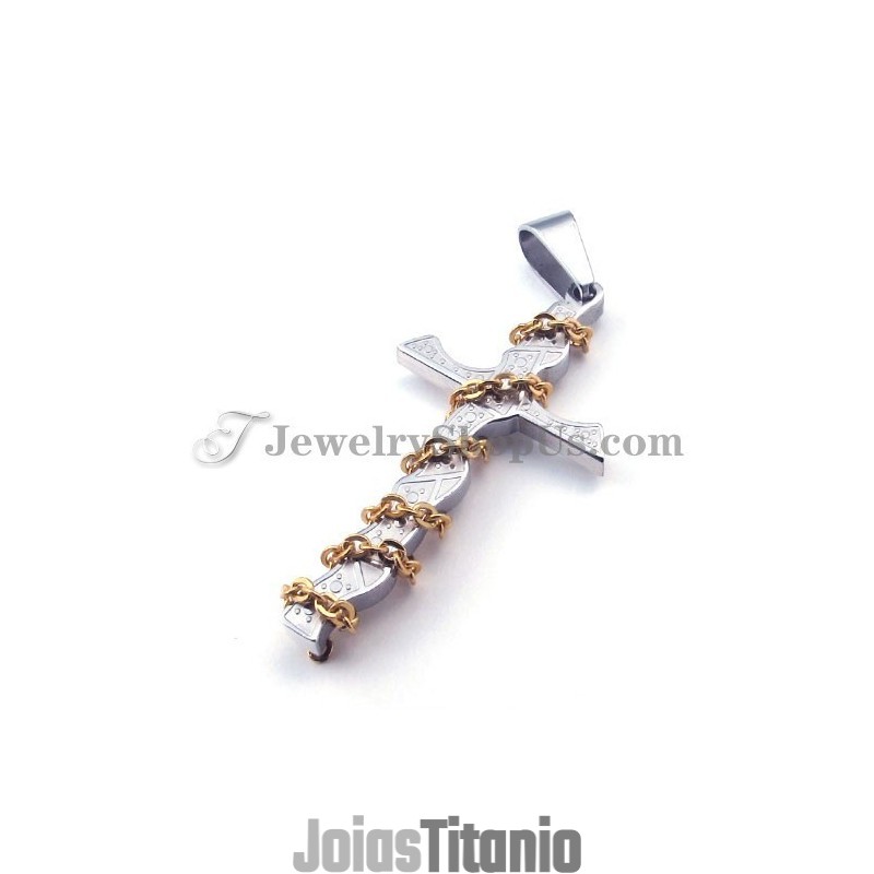 Elegante Pingente De Cruz De Titânio Elegante Pingente De Cruz De Titânio