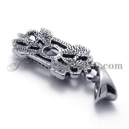 Pingente Elegante De Titânio Com Zircônia Preta