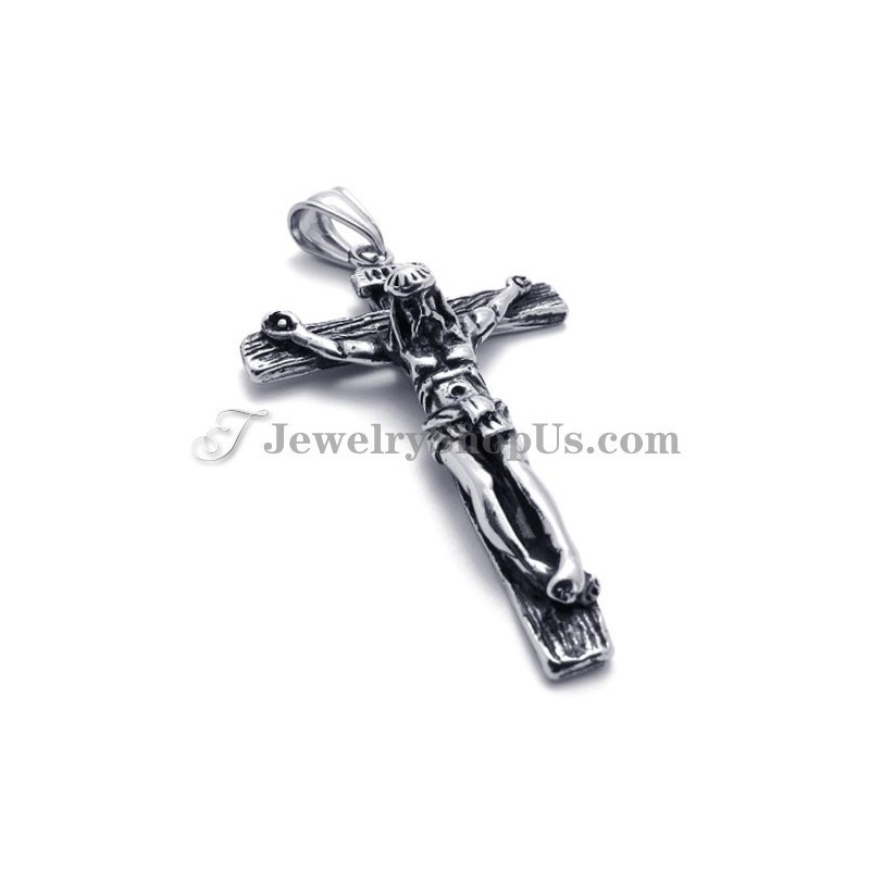 Pingente De Jesus Em Cruz De Titânio Pingente De Jesus Em Cruz De Titânio