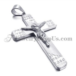 Lindo Pingente De Cruz De Jesus Em Titânio