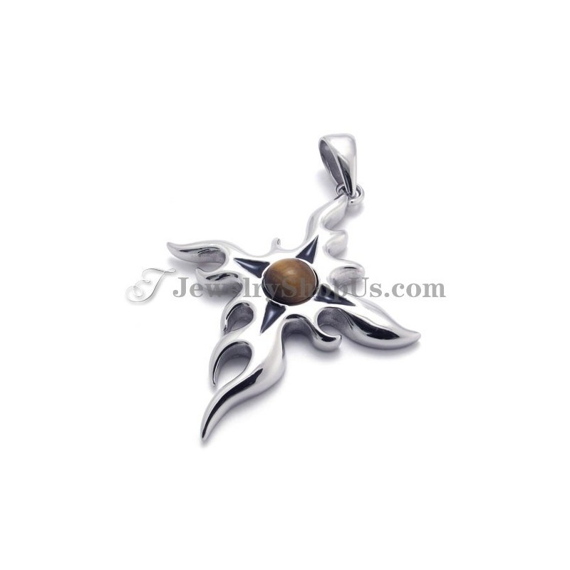 Pingente De Titânio Da Moda Com Zircônia Marrom Pingente De Titânio Da Moda Com Zircônia Marrom
